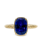 Sterling Silver Mini Sapphire Cushion Ring