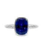 Sterling Silver Mini Sapphire Cushion Ring