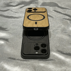 Luxury Wood Grain Magsafe Shockproof iPhone Case
