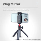 Compact Round Mirror for Smartphone Selfies and Vlogging