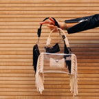 Clear Fringe Crossbody Handbag