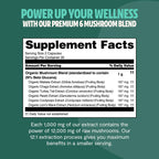 Organic Mushroom Complex Supplement Capsules