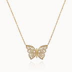 .925 Silver Papillon Butterfly Women's Necklace Jewelry