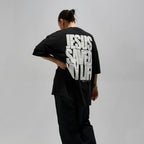 Jesus Saved My Life PUFF PRINT - Black